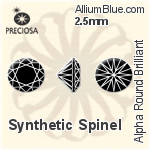 プレシオサ Alpha ラウンド Brilliant (RBC) 2.5mm - Synthetic Spinel