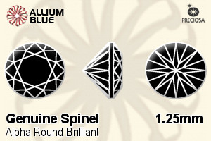 Preciosa Alpha Round Brilliant (RDC) 1.25mm - Genuine Spinel - Click Image to Close