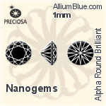 プレシオサ Alpha ラウンド Brilliant (RDC) 1mm - Synthetic Corundum