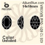 Preciosa MC Oval MAXIMA Fancy Stone (435 12 601) 8x6mm - Color With Dura™ Foiling