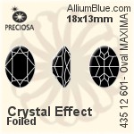 Preciosa MC Oval MAXIMA Fancy Stone (435 12 601) 18x13mm - Color (Coated) Unfoiled