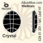 Preciosa MC Leaf Flat-Back Hot-Fix Stone (438 01 301) 14x11mm - Clear Crystal