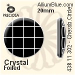 Preciosa プレシオサ MC マシーンカットChessboard Circle ラインストーン (438 11 302) 20mm - カラー 裏面Dura™フォイル