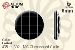 Preciosa MC Chessboard Circle Flat-Back Stone (438 11 302) 6mm - Color With Dura™ Foiling - Click Image to Close