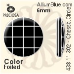 寶仕奧莎 機切棋盤圓形 平底石 (438 11 302) 6mm - 顏色 無水銀底