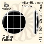 宝仕奥莎 机切棋盘圆形 平底石 (438 11 302) 10mm - 颜色 DURA™耐用金屬箔底