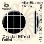 Preciosa プレシオサ MC マシーンカットChessboard Circle ラインストーン (438 11 302) 14mm - クリスタル エフェクト 裏面Dura™フォイル