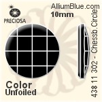 寶仕奧莎 機切棋盤圓形 平底石 (438 11 302) 20mm - 白色（鍍膜） DURA™耐用金屬箔底