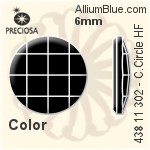 Preciosa MC Chessboard Circle Flat-Back Hot-Fix Stone (438 11 302) 10mm - Clear Crystal