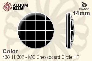 Preciosa MC Chessboard Circle Flat-Back Hot-Fix Stone (438 11 302) 14mm - Color - Click Image to Close