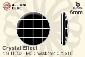 Preciosa MC Chessboard Circle Flat-Back Hot-Fix Stone (438 11 302) 6mm - Crystal Effect