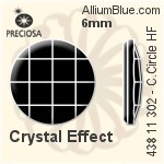 Preciosa プレシオサ MC マシーンカットChessboard Circle Flat-Back Hot-Fix Stone (438 11 302) 6mm - カラー