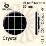 Preciosa プレシオサ MC マシーンカットChessboard Circle Flat-Back Hot-Fix Stone (438 11 302) 20mm - クリスタル