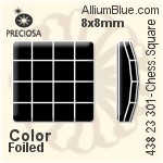 Preciosa MC Chessboard Square Flat-Back Stone (438 23 301) 10x10mm - Color With Dura™ Foiling