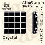 Preciosa MC Chessboard Square Flat-Back Hot-Fix Stone (438 23 301) 12x12mm - Crystal Effect