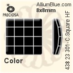 Preciosa プレシオサ MC マシーンカットChessboard Square Flat-Back Hot-Fix Stone (438 23 301) 12x12mm - クリスタル
