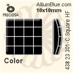 Preciosa MC Chessboard Square Flat-Back Hot-Fix Stone (438 23 301) 10x10mm - Crystal Effect