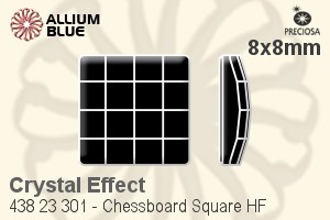 Preciosa MC Chessboard Square Flat-Back Hot-Fix Stone (438 23 301) 8x8mm - Crystal Effect - Click Image to Close