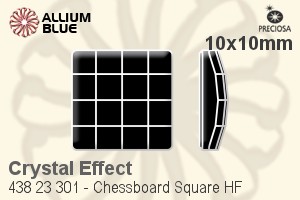 Preciosa MC Chessboard Square Flat-Back Hot-Fix Stone (438 23 301) 10x10mm - Crystal Effect - Click Image to Close