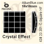 Preciosa プレシオサ MC マシーンカットChessboard Square Flat-Back Hot-Fix Stone (438 23 301) 10x10mm - クリスタル エフェクト