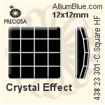Preciosa プレシオサ MC マシーンカットChessboard Square Flat-Back Hot-Fix Stone (438 23 301) 10x10mm - クリスタル
