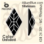 Preciosa MC Rhombus Flat-Back Stone (438 24 301) 6x4mm - Crystal Effect With Dura™ Foiling