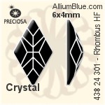 Preciosa プレシオサ MC マシーンカットRhombus Flat-Back Hot-Fix Stone (438 24 301) 10x6mm - カラー