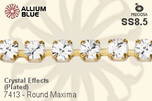 Preciosa Round Maxima Cupchain (7413 3001), Plated, With Stones in PP18 - Crystal Effects