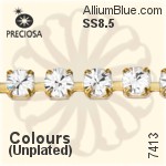 Preciosa Round Maxima 3-Rows Cupchain (7413 7173), Plated, With Stones in PP18 - Crystal Effects