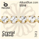 Preciosa Round Maxima Cupchain (7413 0047), Unplated Raw Brass, With Stones in SS16 - Clear Crystal