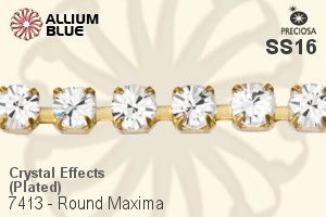 Preciosa Round Maxima Cupchain (7413 0047), Plated, With Stones in SS16 - Crystal Effects - Click Image to Close