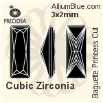 Preciosa Baguette Princess (BPC) 3x2mm - Cubic Zirconia