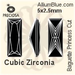 Preciosa Baguette Princess (BPC) 6x3mm - Synthetic Spinel