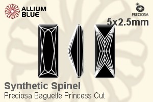 Preciosa Baguette Princess (BPC) 5x2.5mm - Synthetic Spinel - 關閉視窗 >> 可點擊圖片
