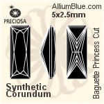 Preciosa Baguette Princess (BPC) 4x2mm - Synthetic Corundum