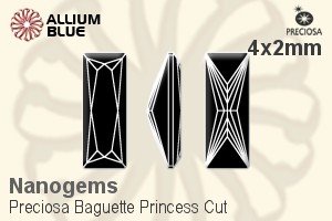 Preciosa Baguette Princess (BPC) 4x2mm - Nanogems - 關閉視窗 >> 可點擊圖片