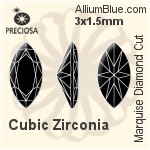 プレシオサ Marquise Diamond (MDC) 3x1.5mm - Nanogems