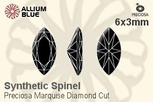 Preciosa Marquise Diamond (MDC) 6x3mm - Synthetic Spinel - Haga Click en la Imagen para Cerrar
