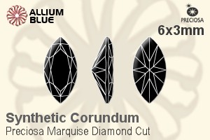 Preciosa Marquise Diamond (MDC) 6x3mm - Synthetic Corundum - Click Image to Close