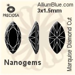 Preciosa Marquise Diamond (MDC) 3x1.5mm - Cubic Zirconia