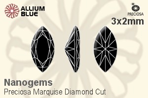 Preciosa Marquise Diamond (MDC) 3x2mm - Nanogems - Click Image to Close