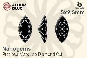Preciosa Marquise Diamond (MDC) 5x2.5mm - Nanogems - Click Image to Close