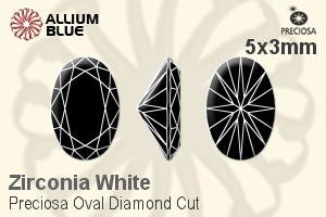 プレシオサ Oval Diamond (ODC) 5x3mm - キュービックジルコニア - ウインドウを閉じる