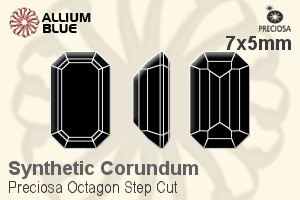 Preciosa Octagon Step (OSC) 7x5mm - Synthetic Corundum