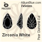 Preciosa Pear Diamond (PDC) 7x5mm - Synthetic Corundum