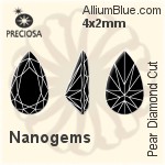 プレシオサ Pear Diamond (PDC) 4x2mm - Nanogems