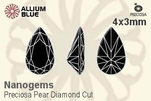 Preciosa Pear Diamond (PDC) 4x3mm - Nanogems - Click Image to Close