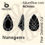 Preciosa Pear Diamond (PDC) 4x2mm - Synthetic Spinel