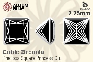 Preciosa Square Princess (SPC) 2.25mm - Cubic Zirconia - 关闭视窗 >> 可点击图片