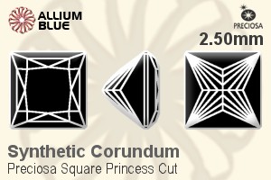 Preciosa Square Princess (SPC) 2.5mm - Synthetic Corundum